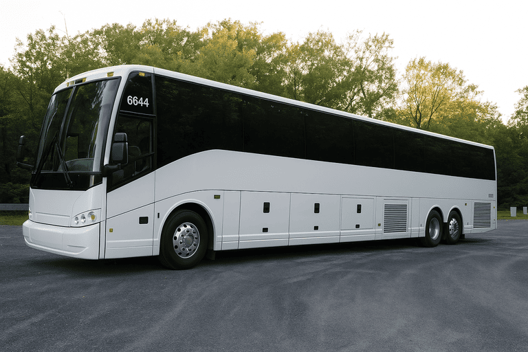 exterior of Bus Rental Company Asheville coach bus