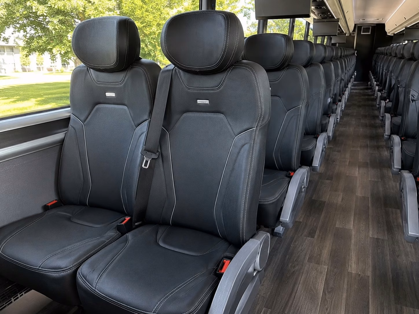 shuttle buses for ceremony and reception transfers in asheville